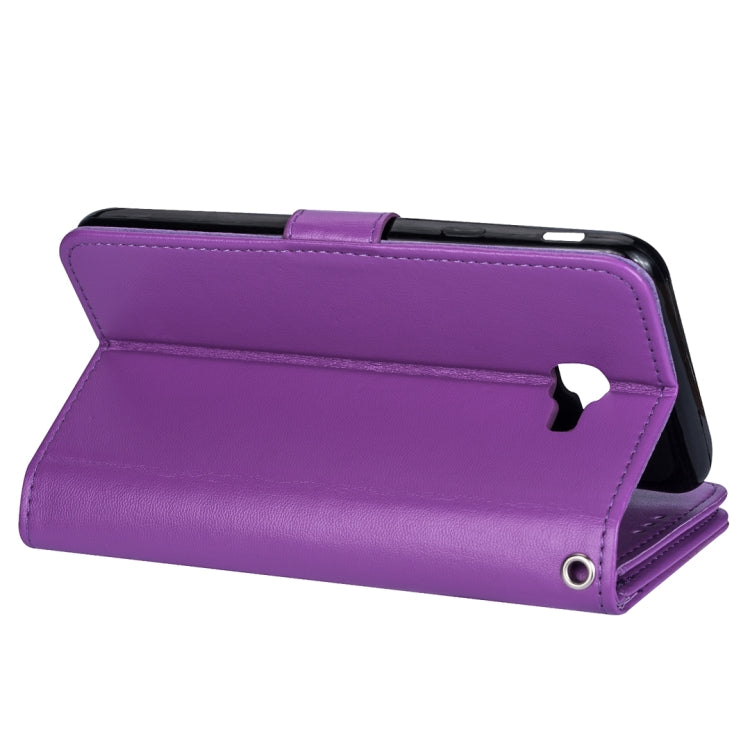 For Samsung Galaxy J4+ Ultra-thin 9 Card Horizontal Flip Leather Case, with Card Slots & Holder & Lanyard