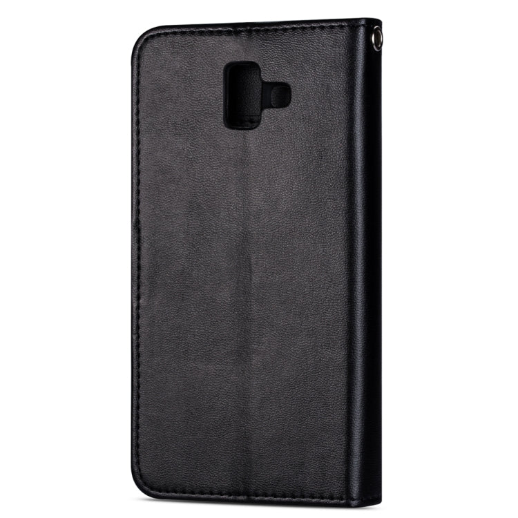 For Samsung Galaxy J6+ Ultra-thin 9 Card Horizontal Flip Leather Case, with Card Slots & Holder & Lanyard