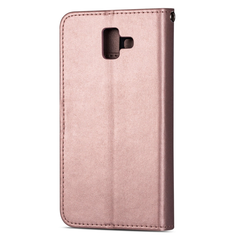 For Samsung Galaxy J6+ Ultra-thin 9 Card Horizontal Flip Leather Case, with Card Slots & Holder & Lanyard