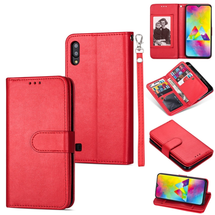 For Samsung Galaxy M10 Ultra-thin 9 Card Horizontal Flip Leather Case, with Card Slots & Holder & Lanyard