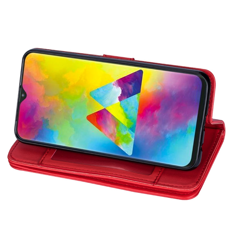 For Samsung Galaxy M10 Ultra-thin 9 Card Horizontal Flip Leather Case, with Card Slots & Holder & Lanyard