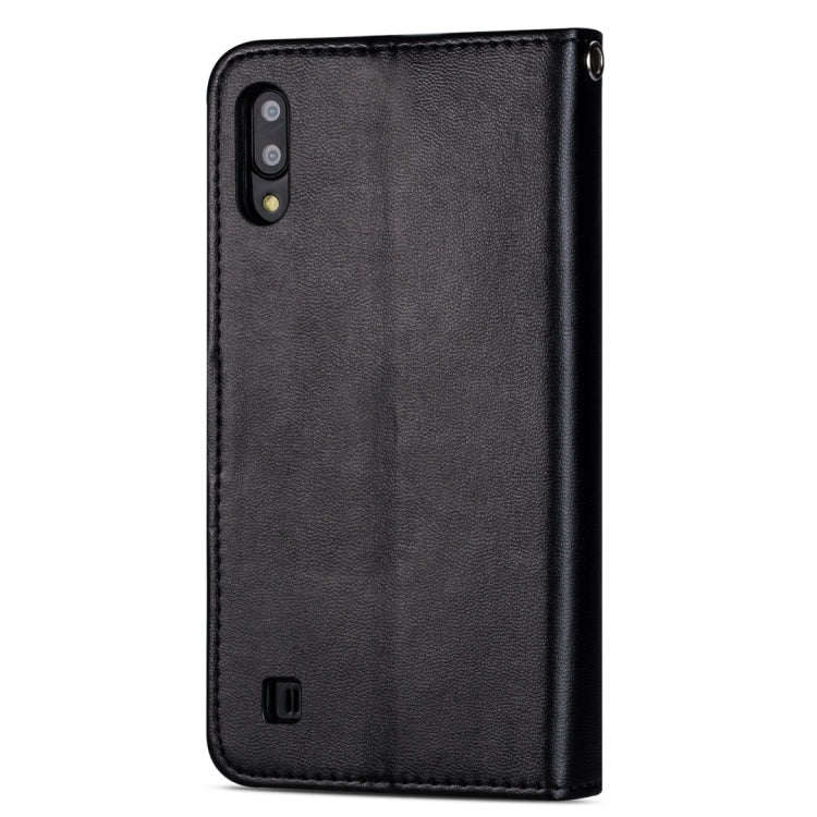 For Samsung Galaxy M10 Ultra-thin 9 Card Horizontal Flip Leather Case, with Card Slots & Holder & Lanyard
