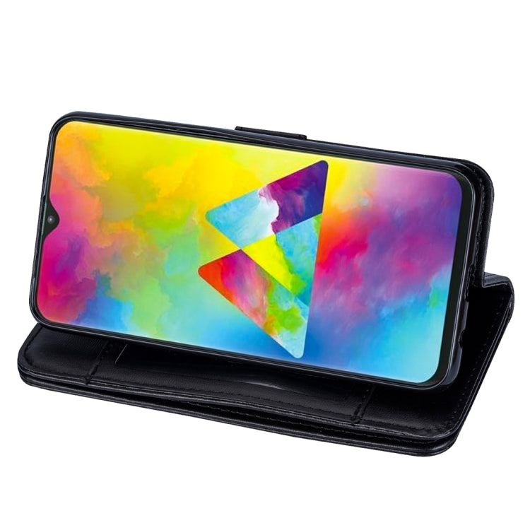 For Samsung Galaxy M10 Ultra-thin 9 Card Horizontal Flip Leather Case, with Card Slots & Holder & Lanyard
