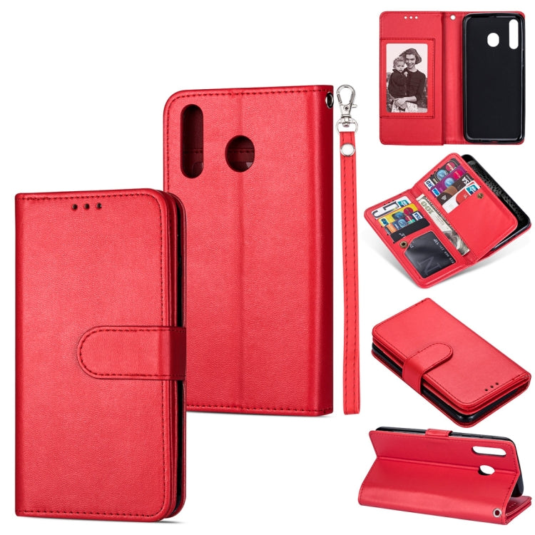 For Samsung Galaxy M30 Ultra-thin 9 Card Horizontal Flip Leather Case, with Card Slots & Holder & Lanyard