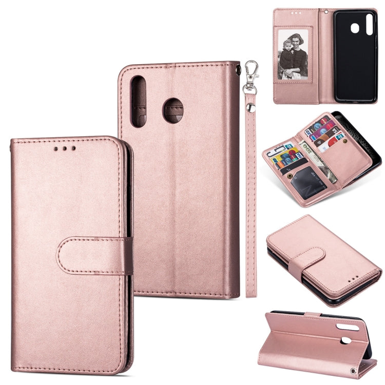 For Samsung Galaxy M30 Ultra-thin 9 Card Horizontal Flip Leather Case, with Card Slots & Holder & Lanyard