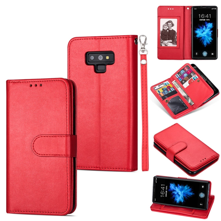 For Samsung Galaxy Note9 Ultra-thin 9 Card Horizontal Flip Leather Case, with Card Slots & Holder & Lanyard