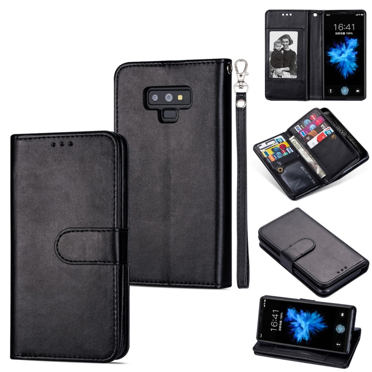 For Samsung Galaxy Note9 Ultra-thin 9 Card Horizontal Flip Leather Case, with Card Slots & Holder & Lanyard