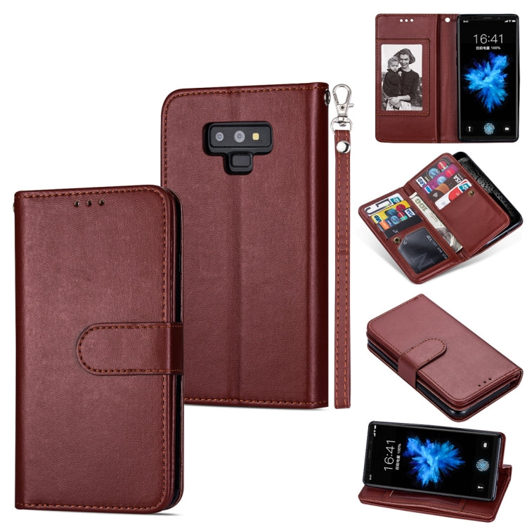 For Samsung Galaxy Note9 Ultra-thin 9 Card Horizontal Flip Leather Case, with Card Slots & Holder & Lanyard