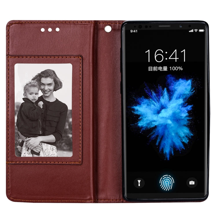 For Samsung Galaxy Note9 Ultra-thin 9 Card Horizontal Flip Leather Case, with Card Slots & Holder & Lanyard