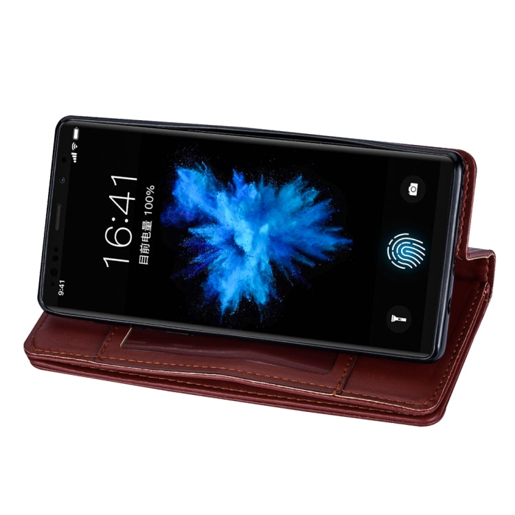 For Samsung Galaxy Note9 Ultra-thin 9 Card Horizontal Flip Leather Case, with Card Slots & Holder & Lanyard