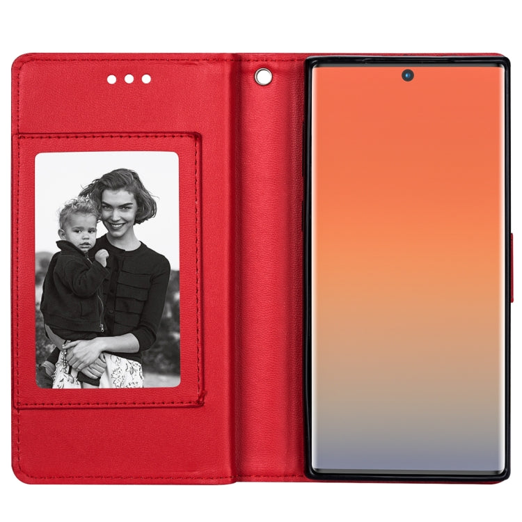 For Samsung Galaxy Note10 Ultra-thin 9 Card Horizontal Flip Leather Case, with Card Slots & Holder & Lanyard