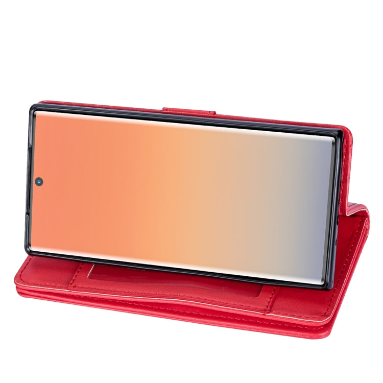 For Samsung Galaxy Note10 Ultra-thin 9 Card Horizontal Flip Leather Case, with Card Slots & Holder & Lanyard