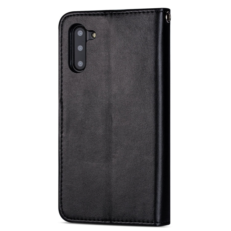 For Samsung Galaxy Note10 Ultra-thin 9 Card Horizontal Flip Leather Case, with Card Slots & Holder & Lanyard