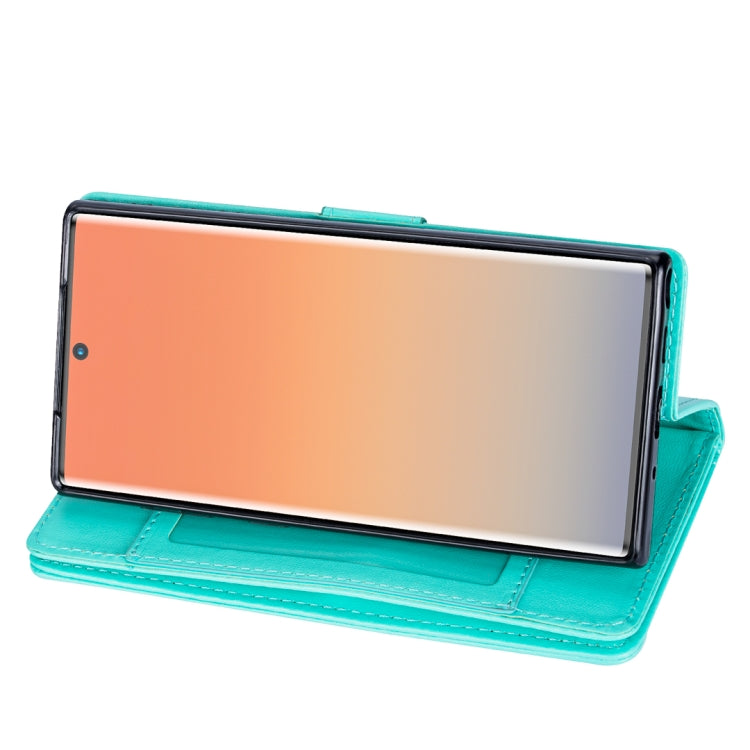 For Samsung Galaxy Note10 Ultra-thin 9 Card Horizontal Flip Leather Case, with Card Slots & Holder & Lanyard