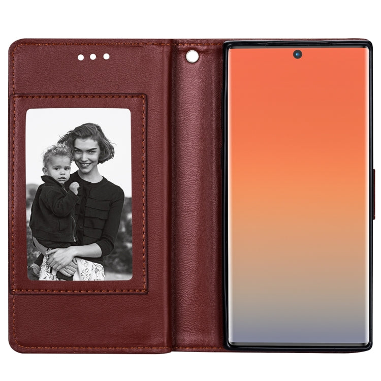 For Samsung Galaxy Note10 Ultra-thin 9 Card Horizontal Flip Leather Case, with Card Slots & Holder & Lanyard