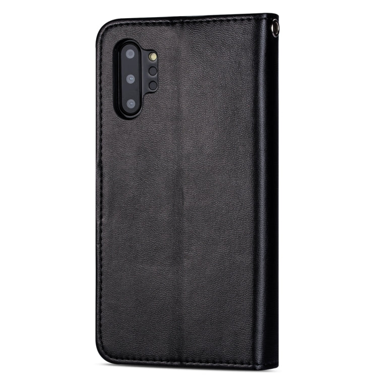 For Samsung Galaxy Note10+ Ultra-thin 9 Card Horizontal Flip Leather Case, with Card Slots & Holder & Lanyard