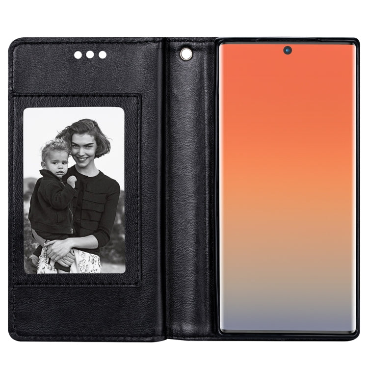 For Samsung Galaxy Note10+ Ultra-thin 9 Card Horizontal Flip Leather Case, with Card Slots & Holder & Lanyard