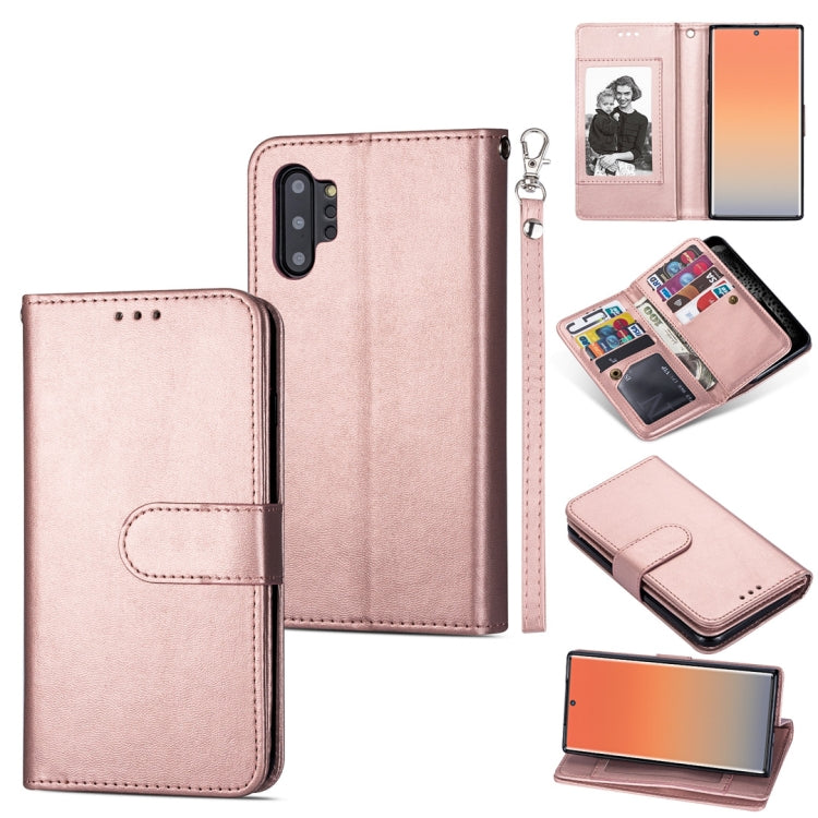 For Samsung Galaxy Note10+ Ultra-thin 9 Card Horizontal Flip Leather Case, with Card Slots & Holder & Lanyard