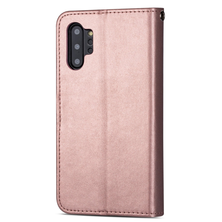 For Samsung Galaxy Note10+ Ultra-thin 9 Card Horizontal Flip Leather Case, with Card Slots & Holder & Lanyard