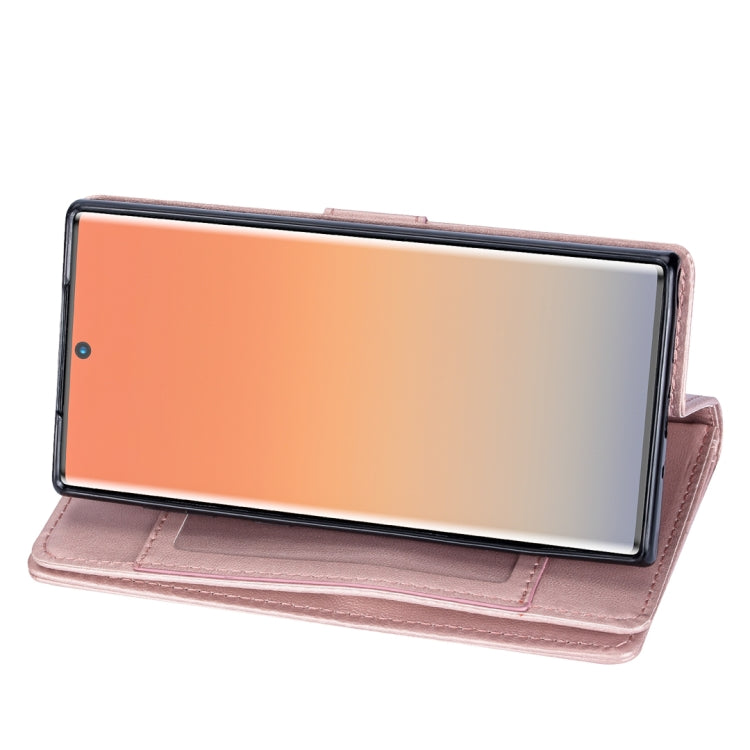 For Samsung Galaxy Note10+ Ultra-thin 9 Card Horizontal Flip Leather Case, with Card Slots & Holder & Lanyard