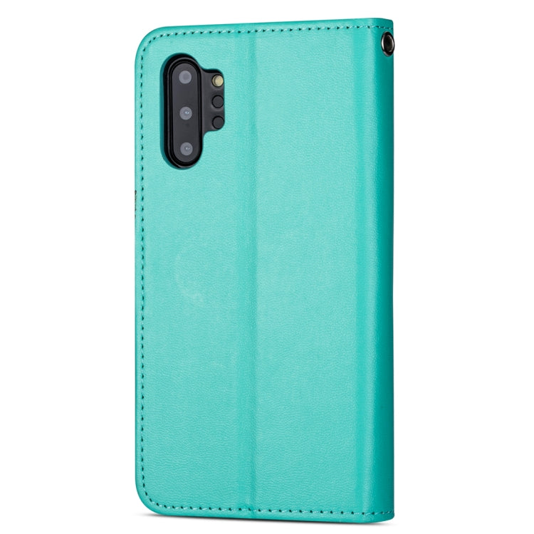 For Samsung Galaxy Note10+ Ultra-thin 9 Card Horizontal Flip Leather Case, with Card Slots & Holder & Lanyard