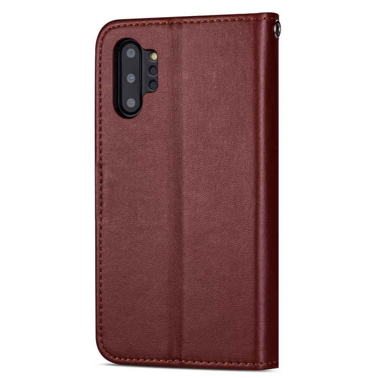 For Samsung Galaxy Note10+ Ultra-thin 9 Card Horizontal Flip Leather Case, with Card Slots & Holder & Lanyard