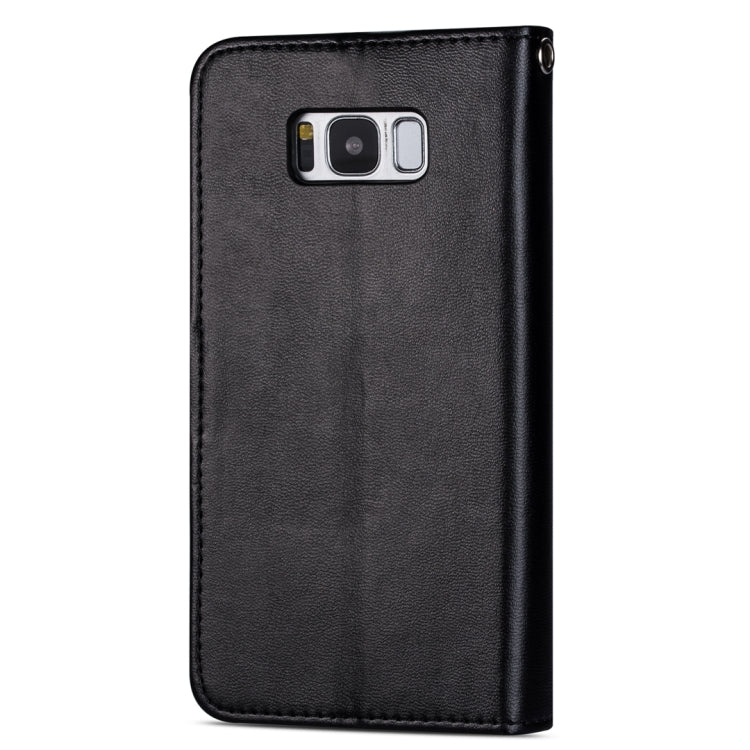 For Samsung Galaxy S8 Ultra-thin 9 Card Horizontal Flip Leather Case, with Card Slots & Holder & Lanyard