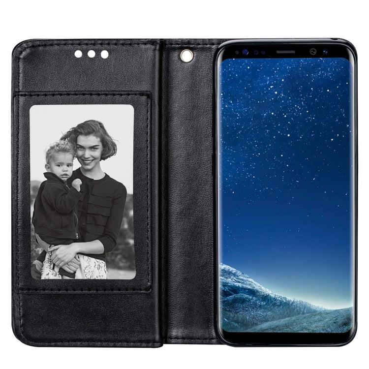 For Samsung Galaxy S8 Ultra-thin 9 Card Horizontal Flip Leather Case, with Card Slots & Holder & Lanyard