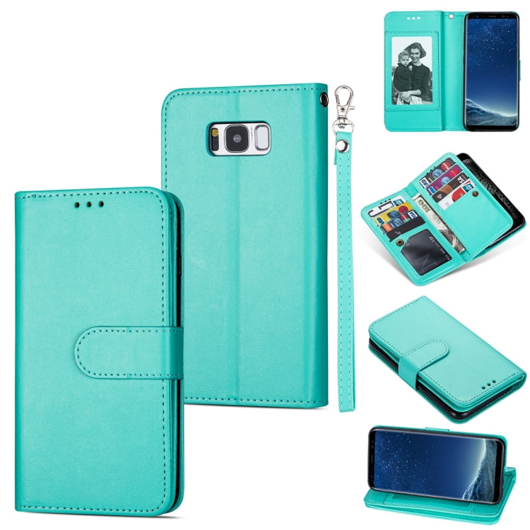 For Samsung Galaxy S8 Ultra-thin 9 Card Horizontal Flip Leather Case, with Card Slots & Holder & Lanyard