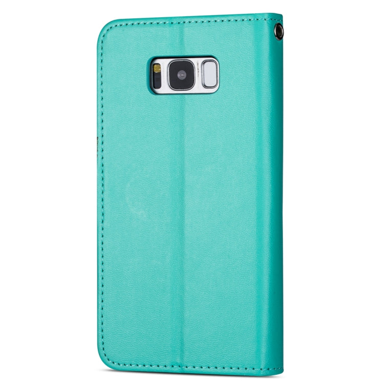 For Samsung Galaxy S8 Ultra-thin 9 Card Horizontal Flip Leather Case, with Card Slots & Holder & Lanyard