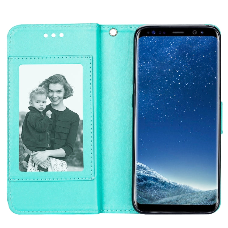 For Samsung Galaxy S8 Ultra-thin 9 Card Horizontal Flip Leather Case, with Card Slots & Holder & Lanyard