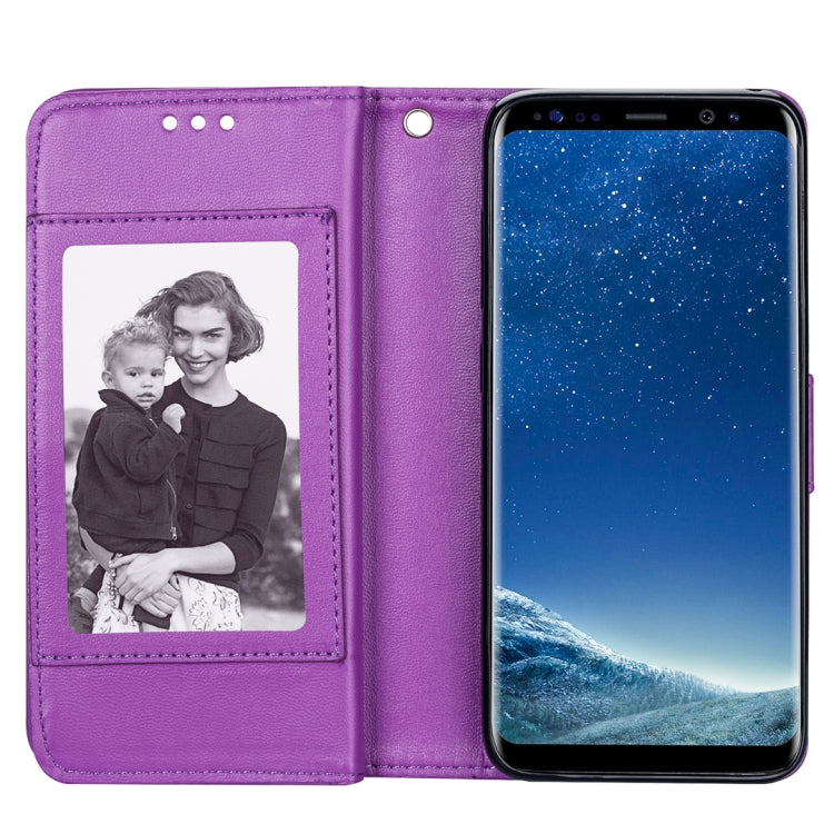 For Samsung Galaxy S8 Ultra-thin 9 Card Horizontal Flip Leather Case, with Card Slots & Holder & Lanyard