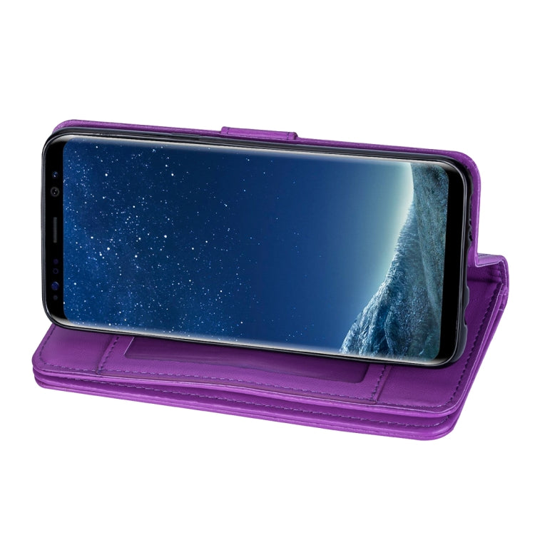 For Samsung Galaxy S8 Ultra-thin 9 Card Horizontal Flip Leather Case, with Card Slots & Holder & Lanyard
