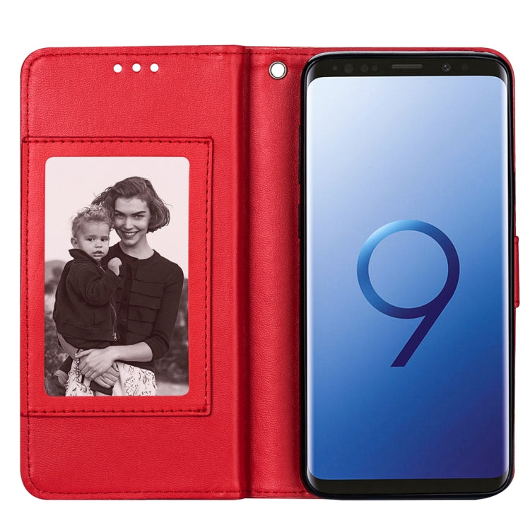 For Samsung Galaxy S9 Ultra-thin 9 Card Horizontal Flip Leather Case, with Card Slots & Holder & Lanyard