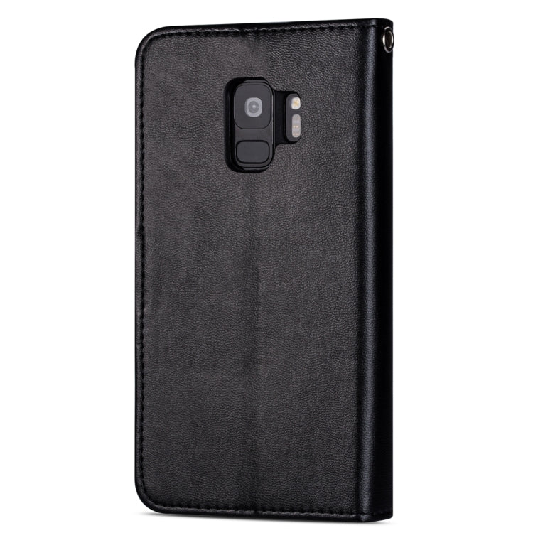 For Samsung Galaxy S9 Ultra-thin 9 Card Horizontal Flip Leather Case, with Card Slots & Holder & Lanyard