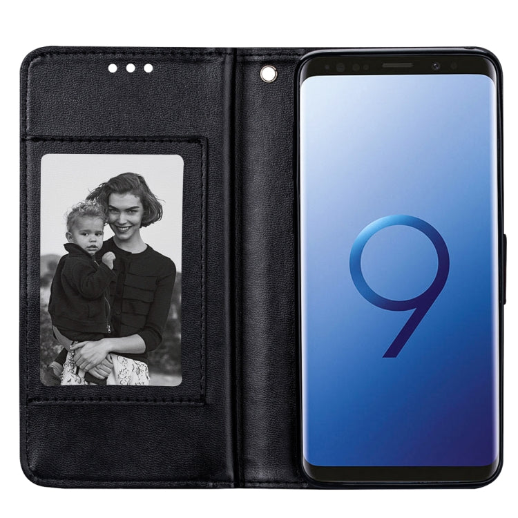 For Samsung Galaxy S9 Ultra-thin 9 Card Horizontal Flip Leather Case, with Card Slots & Holder & Lanyard