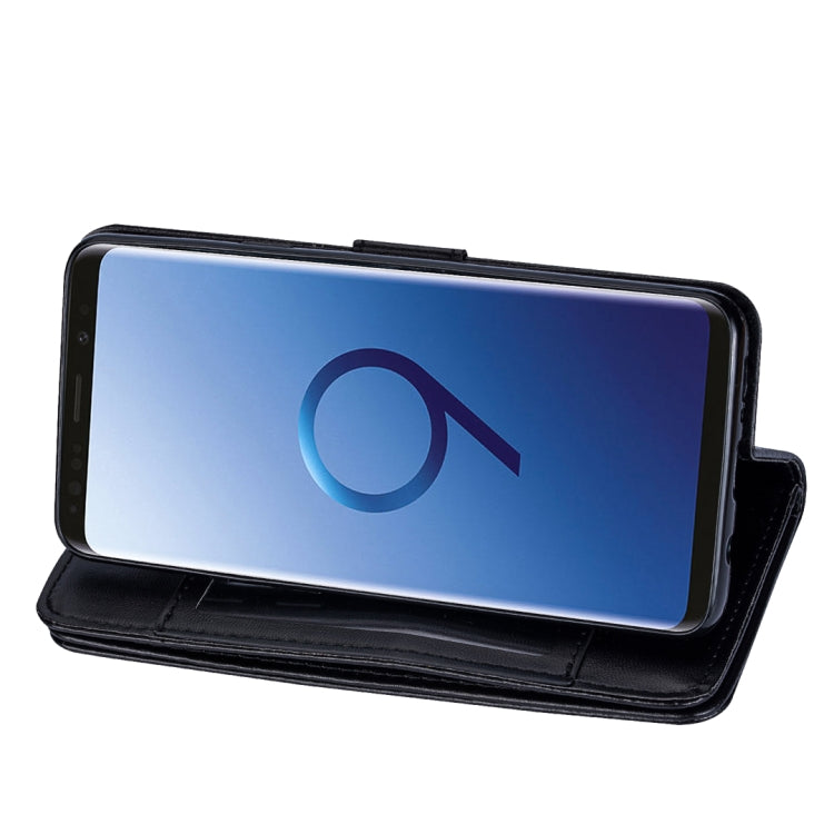 For Samsung Galaxy S9 Ultra-thin 9 Card Horizontal Flip Leather Case, with Card Slots & Holder & Lanyard
