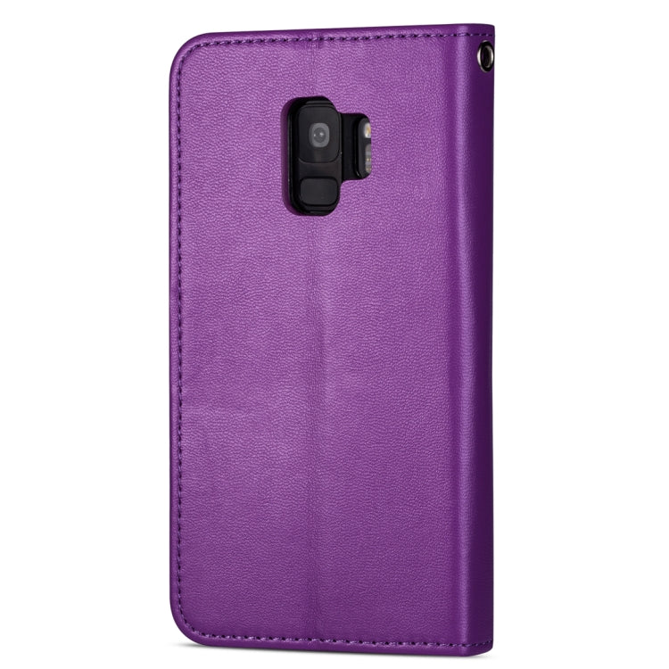 For Samsung Galaxy S9 Ultra-thin 9 Card Horizontal Flip Leather Case, with Card Slots & Holder & Lanyard