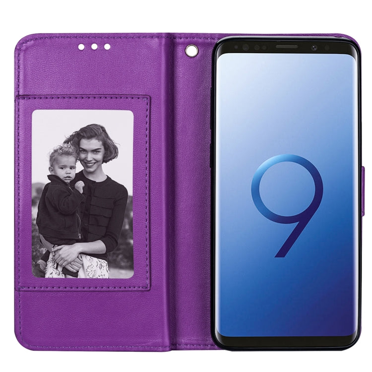 For Samsung Galaxy S9 Ultra-thin 9 Card Horizontal Flip Leather Case, with Card Slots & Holder & Lanyard