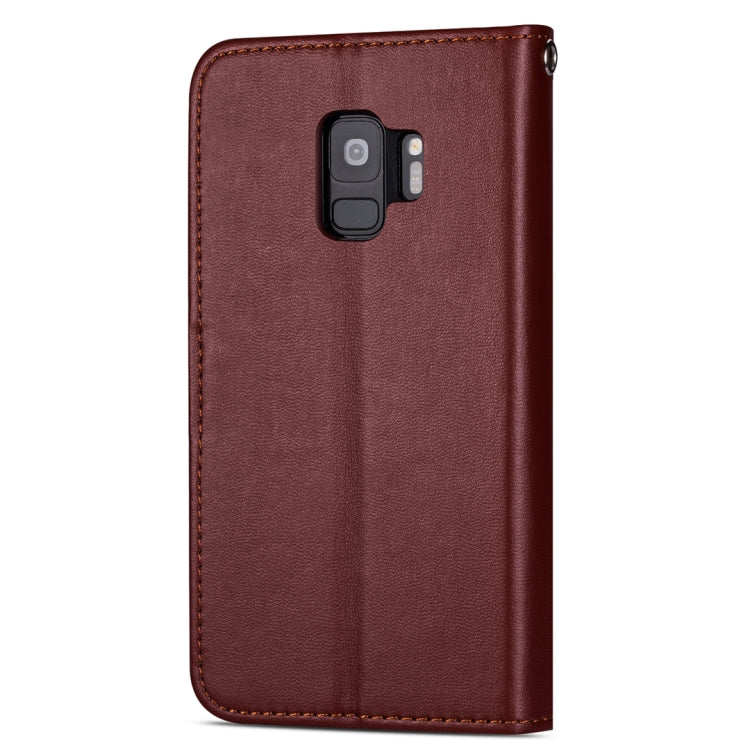 For Samsung Galaxy S9 Ultra-thin 9 Card Horizontal Flip Leather Case, with Card Slots & Holder & Lanyard