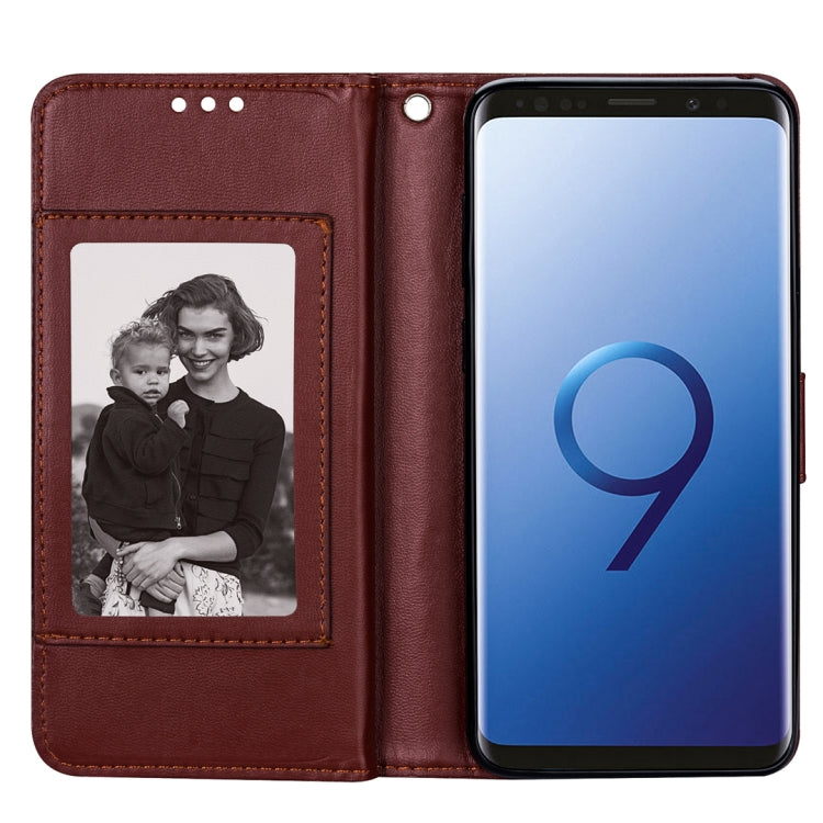 For Samsung Galaxy S9 Ultra-thin 9 Card Horizontal Flip Leather Case, with Card Slots & Holder & Lanyard