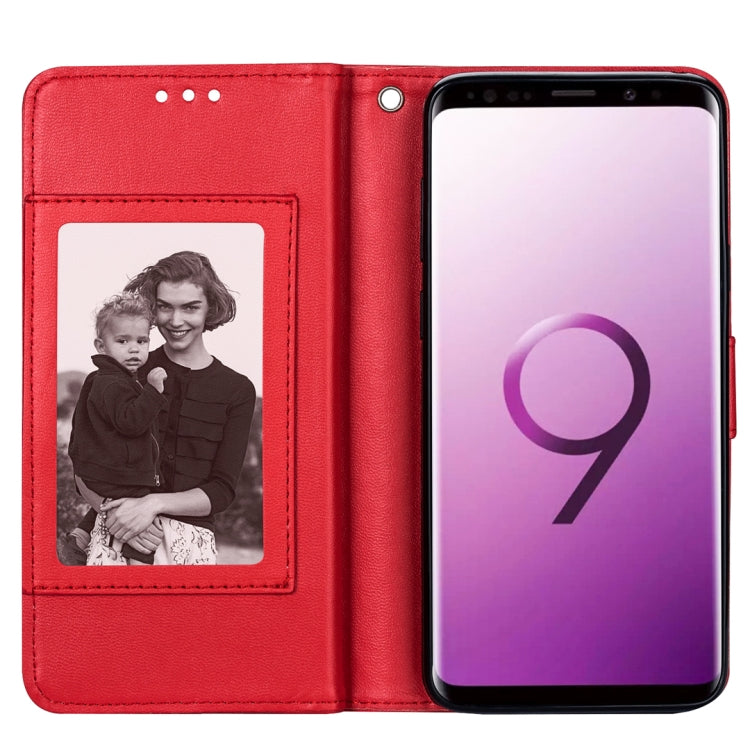 For Samsung Galaxy S9+ Ultra-thin 9 Card Horizontal Flip Leather Case, with Card Slots & Holder & Lanyard