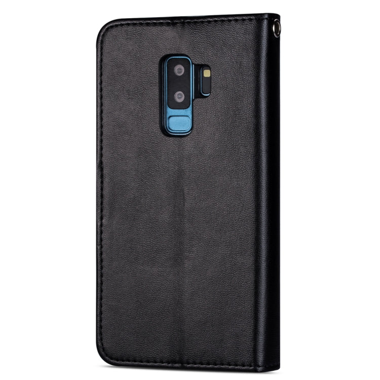 For Samsung Galaxy S9+ Ultra-thin 9 Card Horizontal Flip Leather Case, with Card Slots & Holder & Lanyard