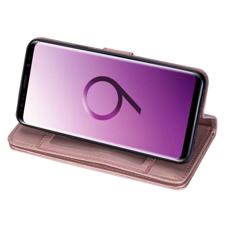 For Samsung Galaxy S9+ Ultra-thin 9 Card Horizontal Flip Leather Case, with Card Slots & Holder & Lanyard