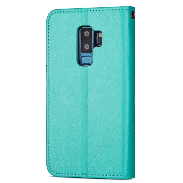 For Samsung Galaxy S9+ Ultra-thin 9 Card Horizontal Flip Leather Case, with Card Slots & Holder & Lanyard