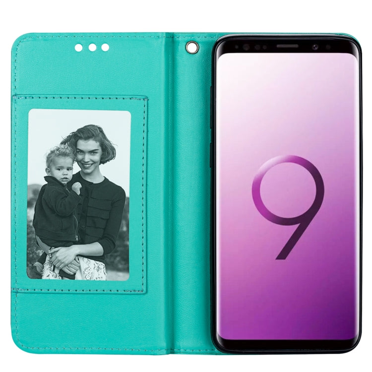 For Samsung Galaxy S9+ Ultra-thin 9 Card Horizontal Flip Leather Case, with Card Slots & Holder & Lanyard