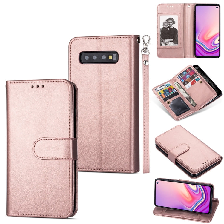 For Samsung Galaxy S10 Ultra-thin 9 Card Horizontal Flip Leather Case, with Card Slots & Holder & Lanyard