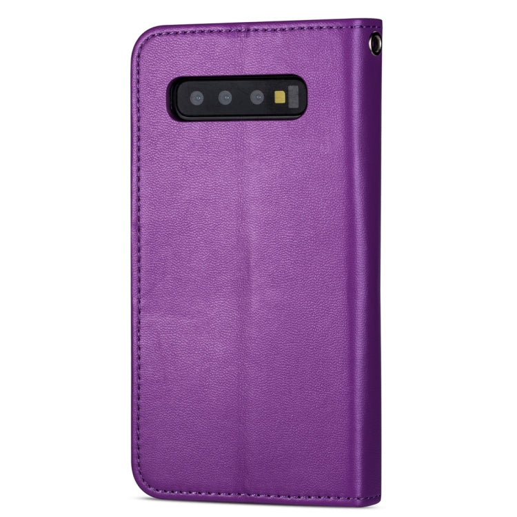 For Samsung Galaxy S10 Ultra-thin 9 Card Horizontal Flip Leather Case, with Card Slots & Holder & Lanyard