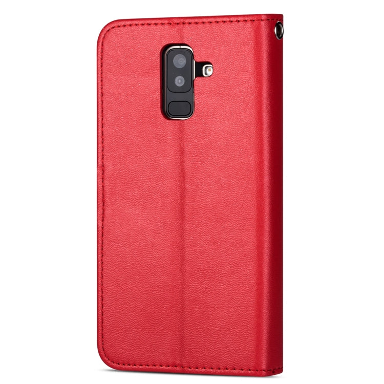 For Samsung Galaxy A6+ (2018) Ultra-thin 9 Card Horizontal Flip Leather Case, with Card Slots & Holder & Lanyard