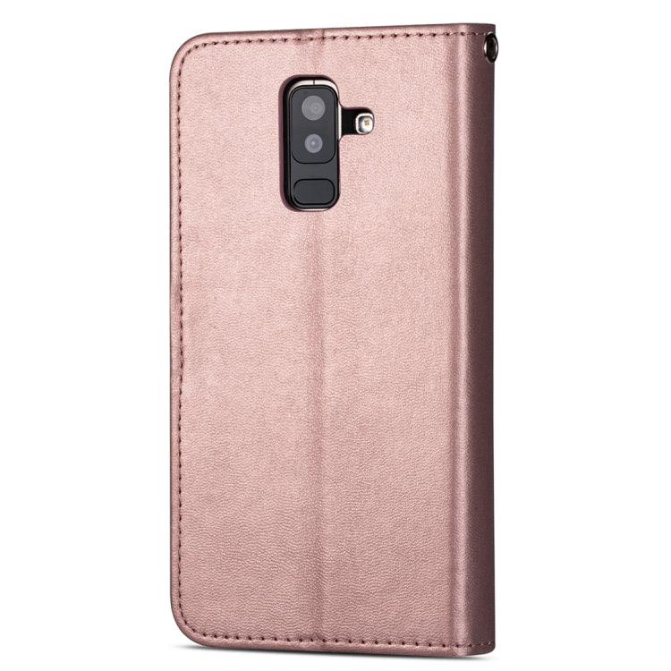For Samsung Galaxy A6+ (2018) Ultra-thin 9 Card Horizontal Flip Leather Case, with Card Slots & Holder & Lanyard